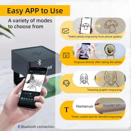 DAJA DJ6 Mini Portable Laser Engraver Diy Bluetooth Machine Painted Dog Tag Paper Leather Wooden Plastic Logo CNC Machine