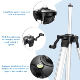 16 Lines Level Multifunctional Tool Vertical Horizontal Line with Self-leveling Function with 1.2M 3-Heights Adjustable Alloy Ex