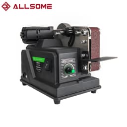 Allsome 180W Electric Sander,Mini Belt Sander with 10pcs 533*30mm Sanding Belts Compatible with Makita 18V battery and AC 220V
