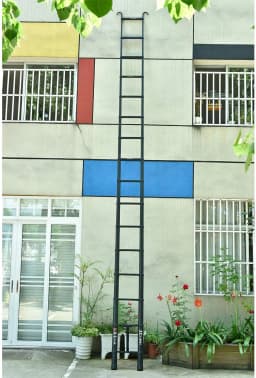 DayPlus 20.3FT/6.2m Telescopic Step Ladder Folding Multi-Purpose with Removable Hook Aluminium Non-Slip Extendable Robust