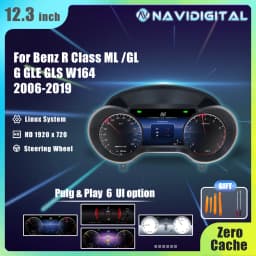 Navidigital 12.3''LCD Digital Dashboard Cluster For Benz R Class ML GL G GLE GLS W164 W166 W463 2006-2019 Years Instrument Panel