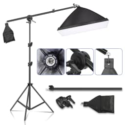 Tripod for Softbox Light Stand Photo Studio 2M with 1.4M Boom Arm Flexible Sandbag Supporting Lighting Photography Phone Flash