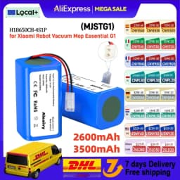 14.4V 2600mAh Lithium Ion Battery,Suitable for Xiaomi Robot Vacuum Mop Essential G1 (SKV4136GL) (MJSTG1) Robot Vacuum Cleaner