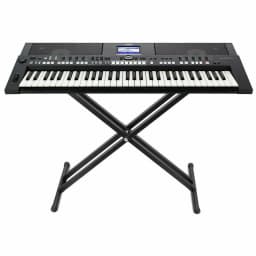 Electronic Piano Keyboard X-Type Universal Stand Double-Braced Folding Stool Seat Chair Bench with Locking Straps Adjustable