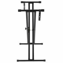 Electronic Piano Keyboard X-Type Universal Stand Double-Braced Folding Stool Seat Chair Bench with Locking Straps Adjustable