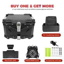 Motorcycle Helmet Box CNC Aluminum Top Tail Rear Luggage Storage Tool Cases Lock Trunk For YAMAHA For Honda For BMW For