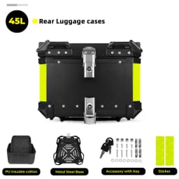Motorcycle Helmet Box CNC Aluminum Top Tail Rear Luggage Storage Tool Cases Lock Trunk For YAMAHA For Honda For BMW For