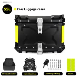Motorcycle Helmet Box CNC Aluminum Top Tail Rear Luggage Storage Tool Cases Lock Trunk For YAMAHA For Honda For BMW For