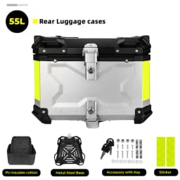 Motorcycle Helmet Box CNC Aluminum Top Tail Rear Luggage Storage Tool Cases Lock Trunk For YAMAHA For Honda For BMW For