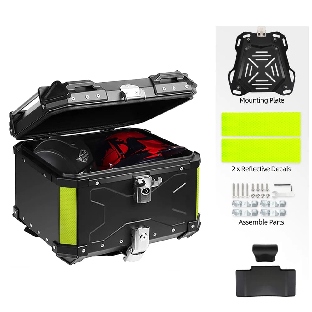 Motorcycle Helmet Box CNC Aluminum Top Tail Rear Luggage Storage Tool Cases Lock Trunk For YAMAHA For Honda For BMW For