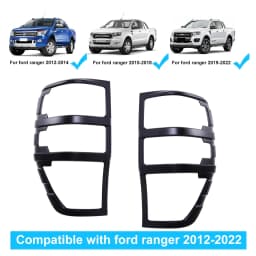 Tail Light Cover Taillight Protector Guard  For Ford Ranger 2012-2022 Wildtrak LIMITED XLT XLS XL Car Accessories