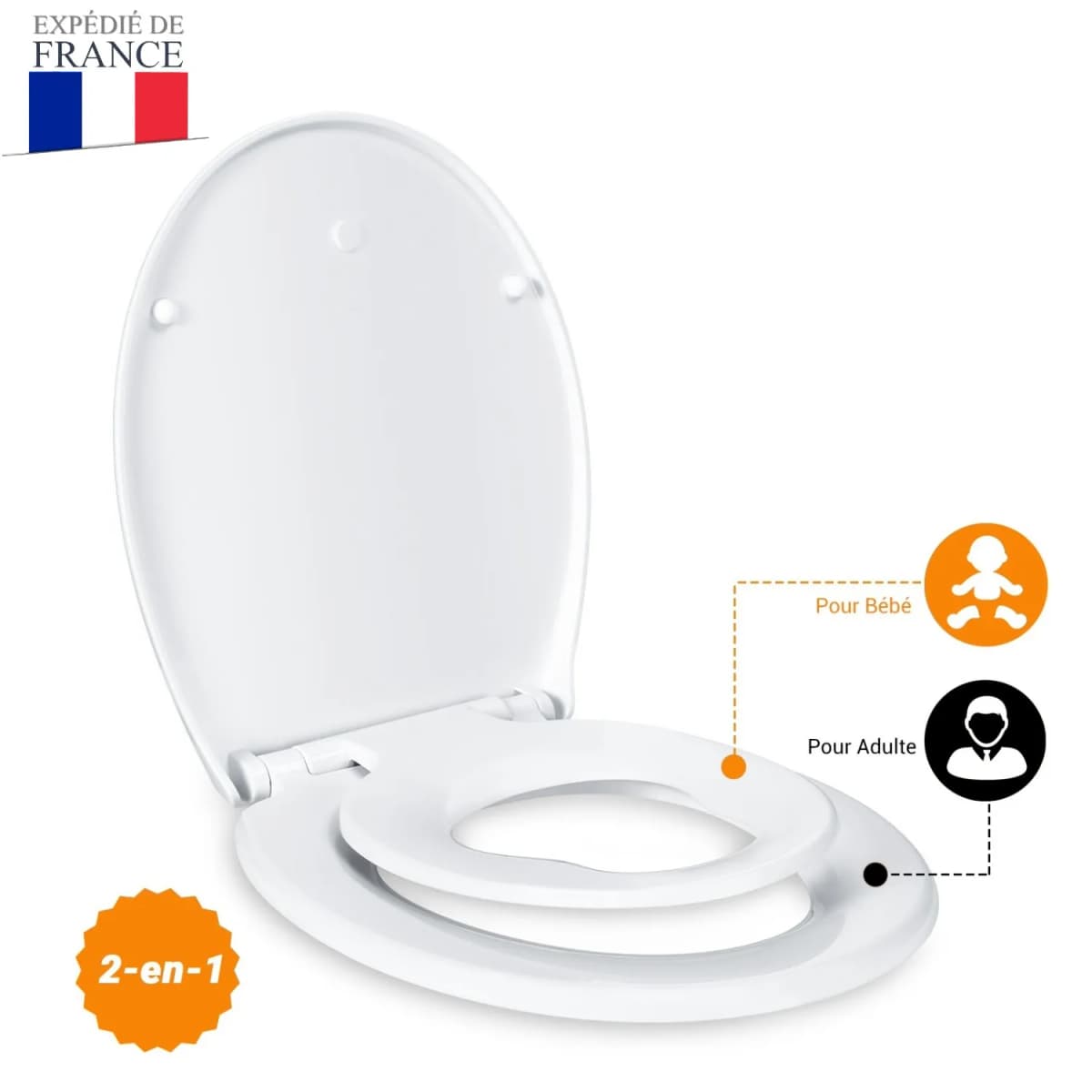 TODOT flidding family toilet glasses with child seat magnetic drop brake and adjustable Hip-bbts01bj