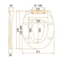TODOT flidding family toilet glasses with child seat magnetic drop brake and adjustable Hip-bbts01bj