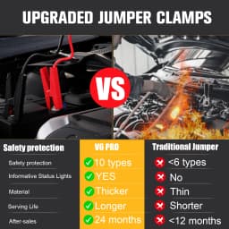 VTOMAN V6 Pro Car Jump Starter Power Bank 2000A Car Battery Charger Auto Emergency Booster Starting Device Jump Starter