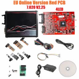 KESS Online Red V2.80 V5.017 V2 KTAG 4LED V7.020 V2.25 No Token OBD2 Manager V7.020 OBD2 V2 ECU Programmer Scanner