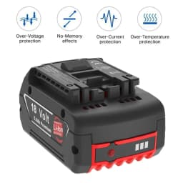 18v Rechargeable Batteries For BOSCH 18V Performance 6.0Ah LITHIUM-ION GDS250-Li GSR180-Li GKS185-Li GWS180-Li GSB185-Li Battery
