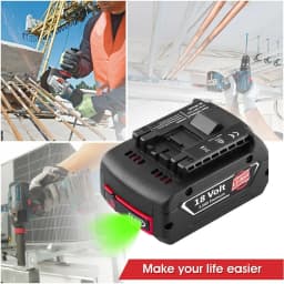 18v Rechargeable Batteries For BOSCH 18V Performance 6.0Ah LITHIUM-ION GDS250-Li GSR180-Li GKS185-Li GWS180-Li GSB185-Li Battery