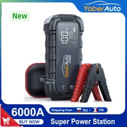 6000A Jump Starter 150W DC PD45W Car Battery Charger 3.3 LED Screen 600 Lumens Flashlight Battery Charger Super Starting Device