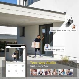 Ctronics Surveillance Camera WiFi Outdoor 360 Auto Human Tracking Color Night Vision Two Way Audio Security IP Camera ONVIF CCTV