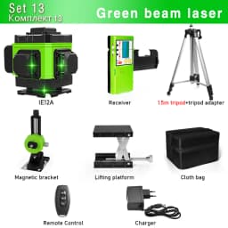 CLUBIONA IE12S Laser Level 12 Lines 3D Self-Leveling 360 Horizontal And Vertical Cross Super Powerful Green Laser Beam Line