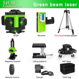 CLUBIONA IE12S Laser Level 12 Lines 3D Self-Leveling 360 Horizontal And Vertical Cross Super Powerful Green Laser Beam Line