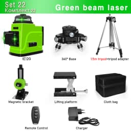 CLUBIONA IE12S Laser Level 12 Lines 3D Self-Leveling 360 Horizontal And Vertical Cross Super Powerful Green Laser Beam Line