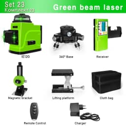CLUBIONA IE12S Laser Level 12 Lines 3D Self-Leveling 360 Horizontal And Vertical Cross Super Powerful Green Laser Beam Line