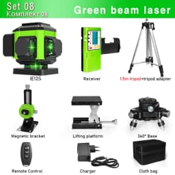 CLUBIONA IE12S Laser Level 12 Lines 3D Self-Leveling 360 Horizontal And Vertical Cross Super Powerful Green Laser Beam Line