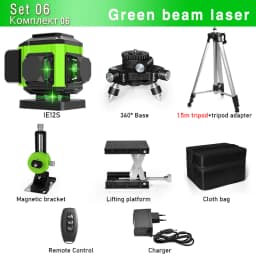 CLUBIONA IE12S Laser Level 12 Lines 3D Self-Leveling 360 Horizontal And Vertical Cross Super Powerful Green Laser Beam Line