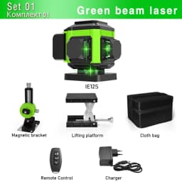 CLUBIONA IE12S Laser Level 12 Lines 3D Self-Leveling 360 Horizontal And Vertical Cross Super Powerful Green Laser Beam Line