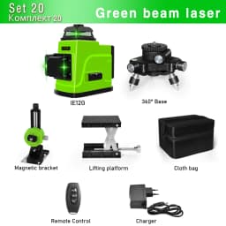CLUBIONA IE12S Laser Level 12 Lines 3D Self-Leveling 360 Horizontal And Vertical Cross Super Powerful Green Laser Beam Line