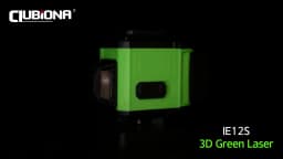 CLUBIONA IE12S Laser Level 12 Lines 3D Self-Leveling 360 Horizontal And Vertical Cross Super Powerful Green Laser Beam Line