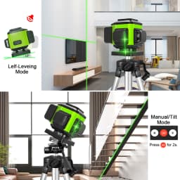 CLUBIONA IE12S Laser Level 12 Lines 3D Self-Leveling 360 Horizontal And Vertical Cross Super Powerful Green Laser Beam Line