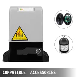 SucceBuy Automatic Sliding Gate Opener 1300LBS Electric Garage Door Opener 2 Keys With Racks Operator for Hotel Factory School