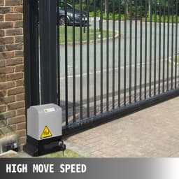 SucceBuy Automatic Sliding Gate Opener 1300LBS Electric Garage Door Opener 2 Keys With Racks Operator for Hotel Factory School