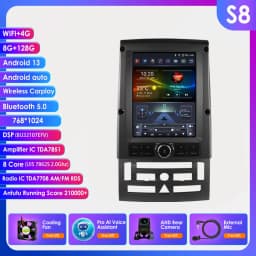 9.7"7862 Android 13 Auto Car radio for Peugeot 407 cc SW 407CC 2004-2011 Autoradio Multimedia player GPS Stereo 360 Cam Carplay