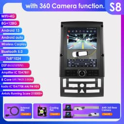 9.7"7862 Android 13 Auto Car radio for Peugeot 407 cc SW 407CC 2004-2011 Autoradio Multimedia player GPS Stereo 360 Cam Carplay