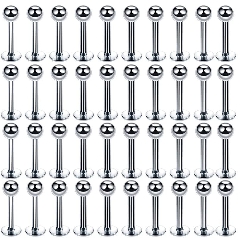 Wholesale 100 PCS/Lot Titanium Steel Labret Lip Piercing Jewelry Earrings for Women Men Piercing Tragus Snug Daith Earring