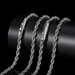 6mm Rope Chain Necklace Stainless Steel Never Fade Waterproof Choker Men Women Jewelry Gold Color Chains Gift