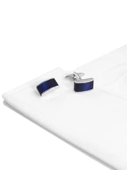 Luxury Blue Opal Stone Cufflinks for Mens Shirt Cuff High Quality Square Cuff Links Wedding Grooms Gift Free Personalized Name
