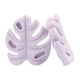 LOFCA 30pcs Monstera Deliciosa leaves Silicone Beads BPA Free Keychain Silicone Beads DIY Keychain Bead Jewelry Accessories