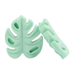 LOFCA 30pcs Monstera Deliciosa leaves Silicone Beads BPA Free Keychain Silicone Beads DIY Keychain Bead Jewelry Accessories