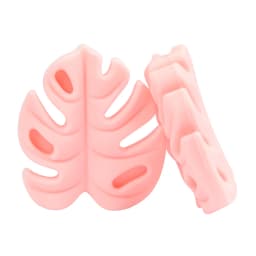 LOFCA 30pcs Monstera Deliciosa leaves Silicone Beads BPA Free Keychain Silicone Beads DIY Keychain Bead Jewelry Accessories