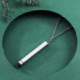 Fnixtar 5Pcs Hidden Pendant Necklace Mirror Polish Stainless Steel Cable Chain Necklace For Women's Men's Lovers Fashion Gifts