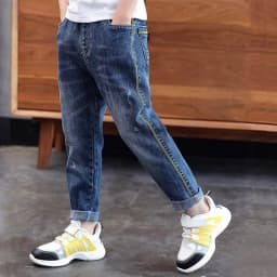IENENS Kids Boys Jeans Baby Clothes Classic Pants Children Denim Clothing Infant Boy Casual Bowboy Bottoms Trousers 4-11 Years