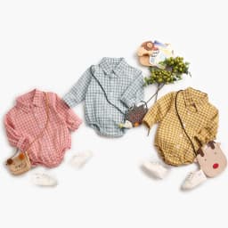 Sanlutoz Plaid Cotton Baby Boys Bodysuits Long Sleeve Baby Clothes Fashion Newborn Bodysuit for Boy