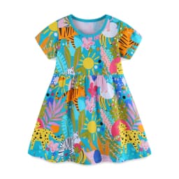 Jumping Meters New Arrival Girls Princess Dresses Cotton Stripe Children's Birthday Gift Toddler Costume Hot Selling Frocks