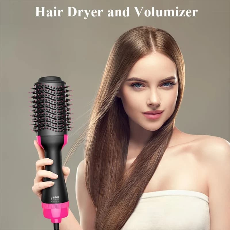 3 in 1 Hair Dryer Brush Dryer and Straightening Brush One Step Hot Air Brush Women's Hair Brush Professional Hair Straightener