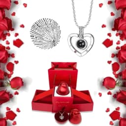 I Love You Necklace With Rose Gifts Box 100 Languages Projection Pendant Jewelry For Girlfriend 2023 New In Romantic Accessories