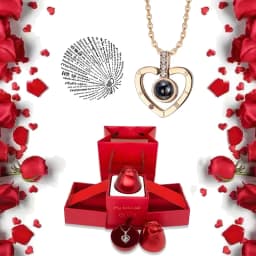 I Love You Necklace With Rose Gifts Box 100 Languages Projection Pendant Jewelry For Girlfriend 2023 New In Romantic Accessories